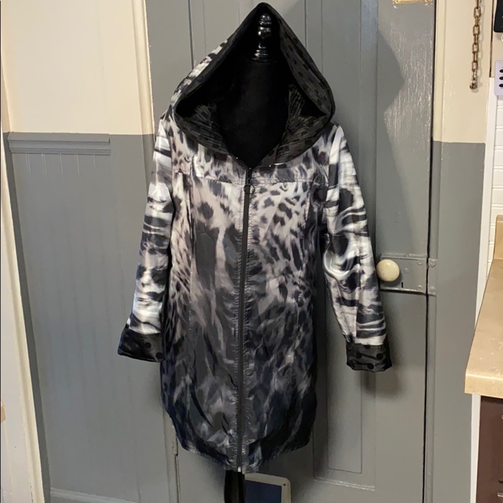 UbU Reversible Animal Print/Polka Dot Raincoat
